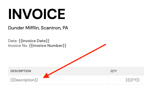 Description of Services on an Invoice Example 