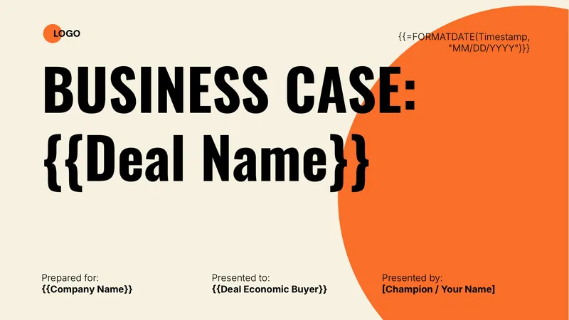 Business Case Deck (Bold) template thumbnail