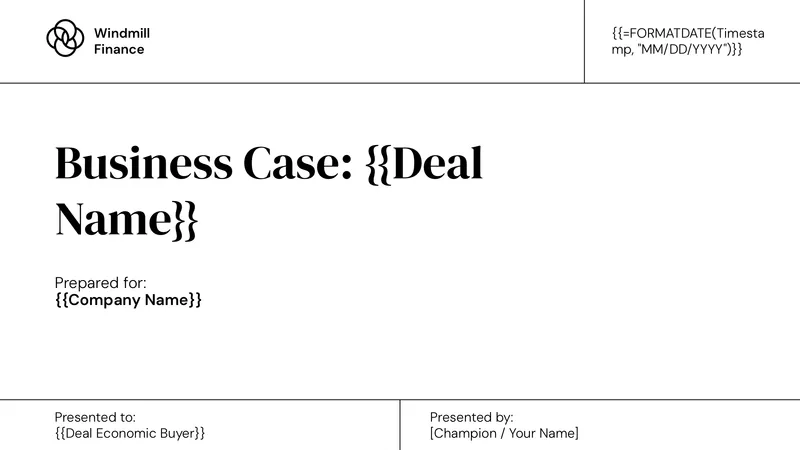 Business Case Deck (Elegant) template thumbnail