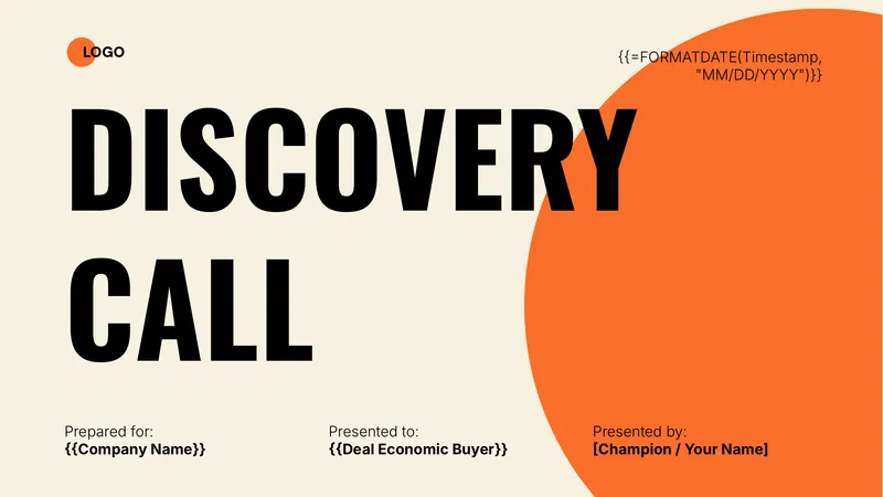 Discovery Call Deck (Bold) template thumbnail