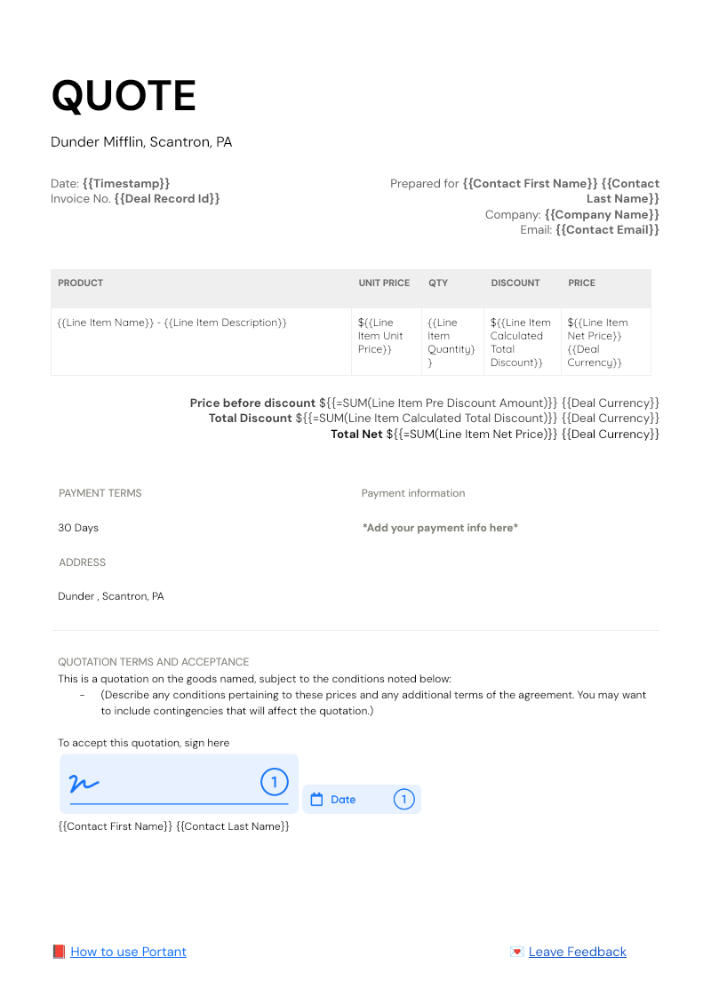 HubSpot Quote Workflow template thumbnail