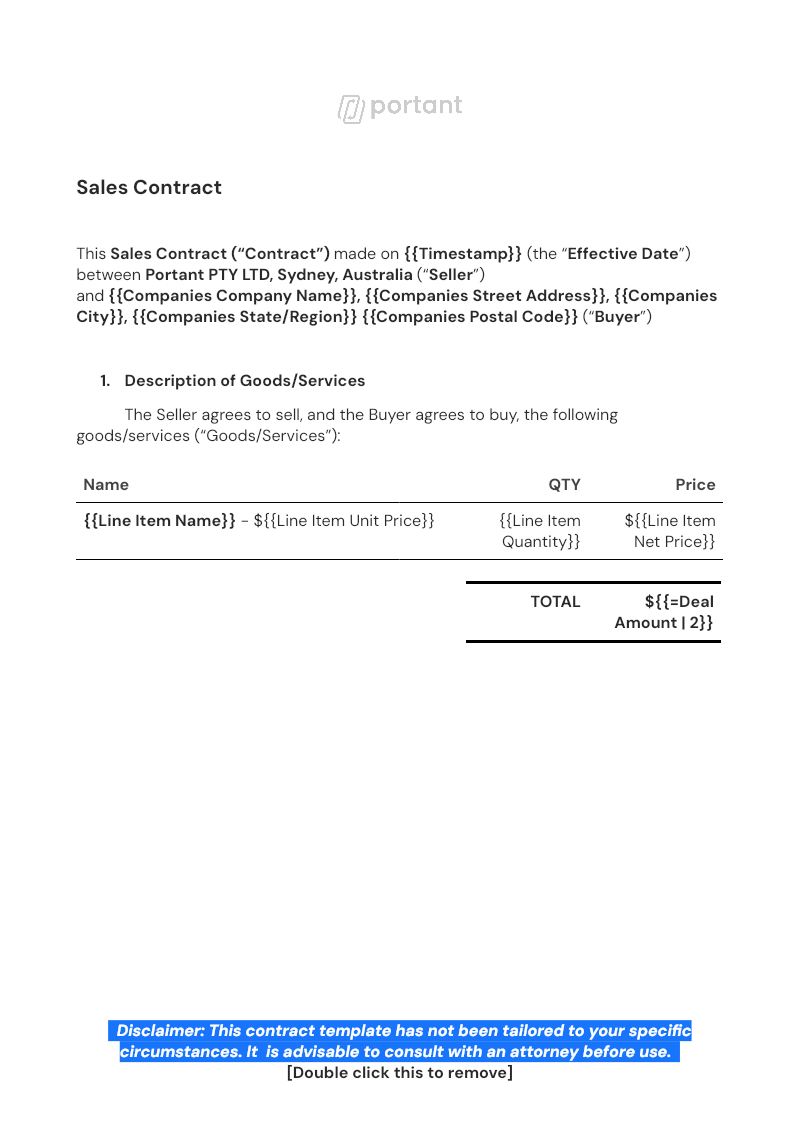 HubSpot Sales Contract Workflow template thumbnail