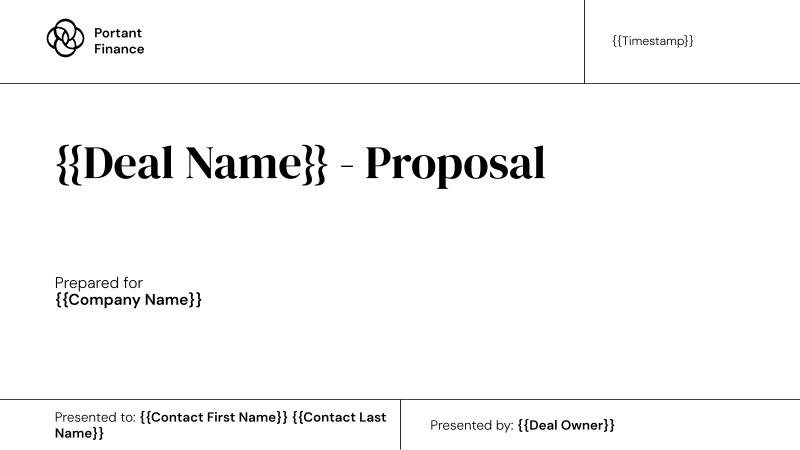 HubSpot Simple Proposal template thumbnail