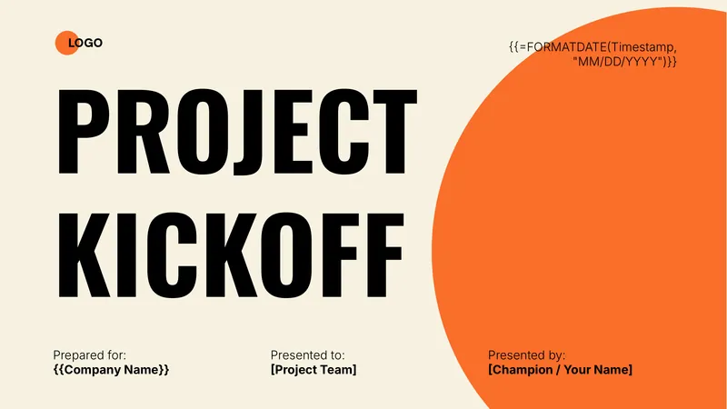 Project Kickoff Deck (Bold) template thumbnail