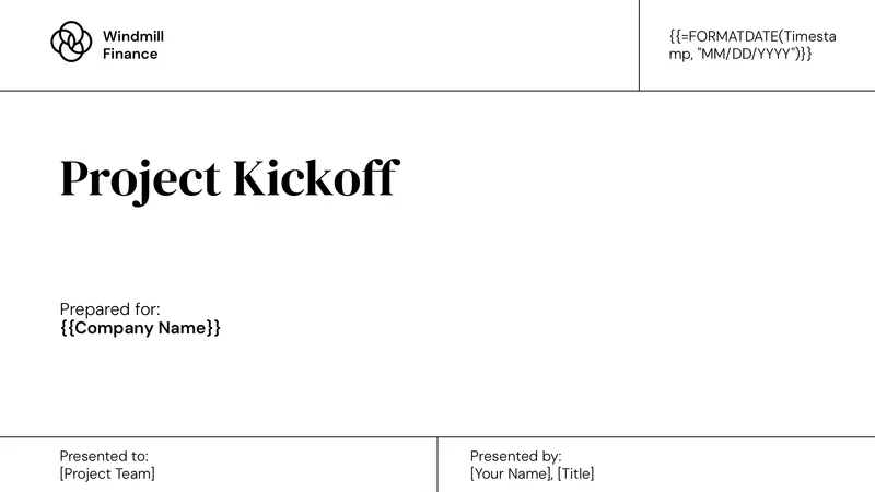 Project Kickoff Deck (Elegant) template thumbnail